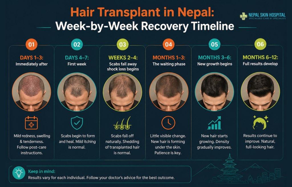 Hair Transplant in Nepal: Week-by-Week Recovery Timeline